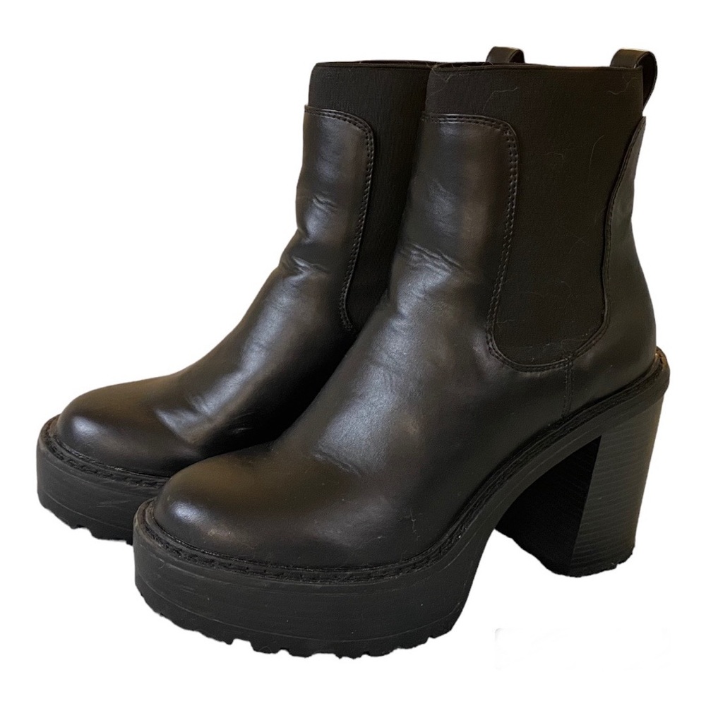 madden girl black ankle boots